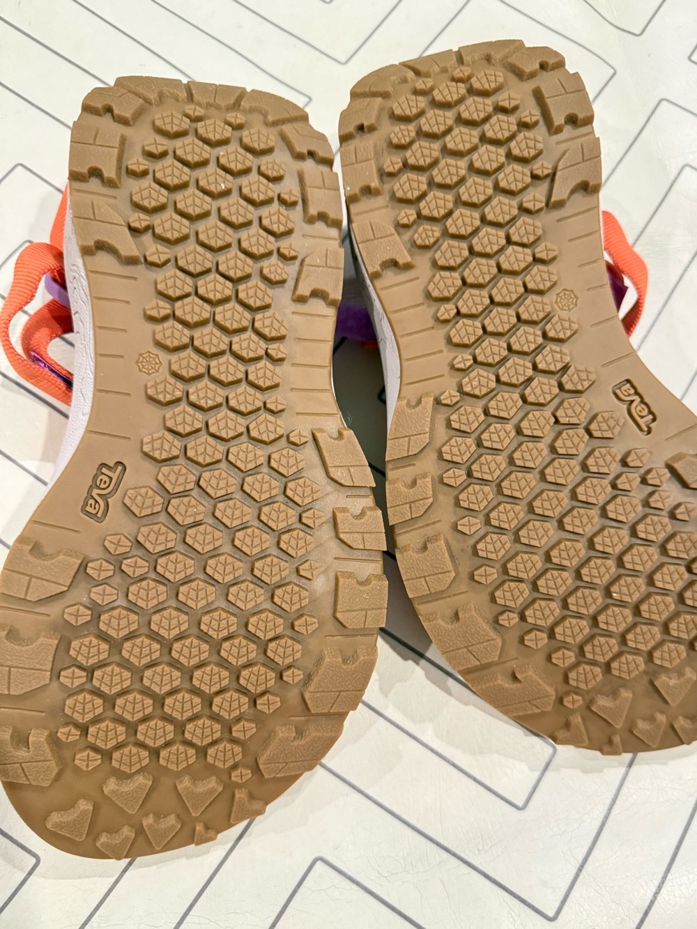 New Teva Orange Double Strap Sandals - Picture 11 of 14